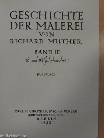 Geschichte der Malerei III.