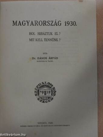 Magyarország 1930.