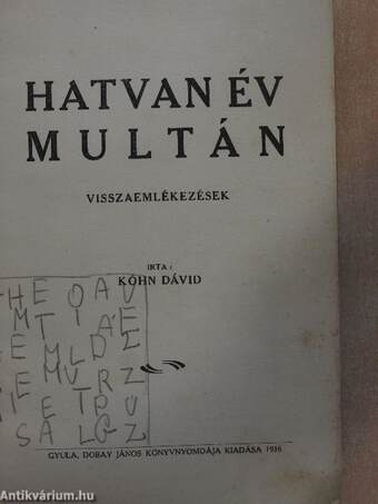 Hatvan év multán