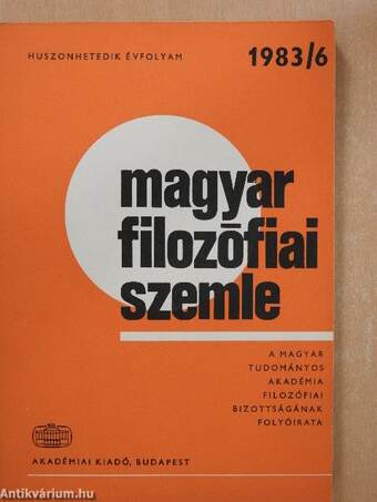 Magyar Filozófiai Szemle 1983/6.