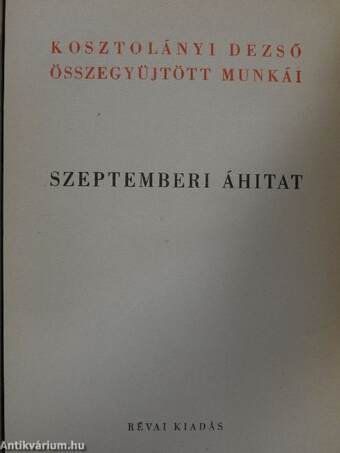 Szeptemberi áhitat