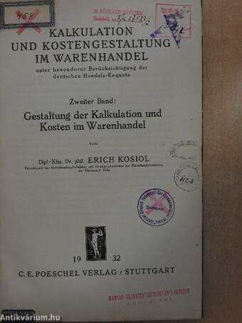 Kalkulation und Kostengestaltung im Warenhandel II.