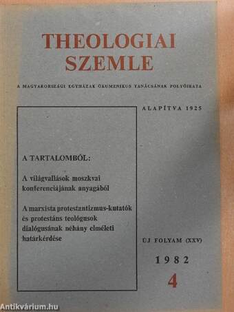 Theologiai Szemle 1982/4.