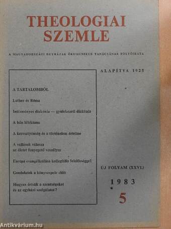 Theologiai Szemle 1983/5.