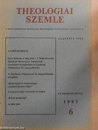 Theologiai Szemle 1983/6.