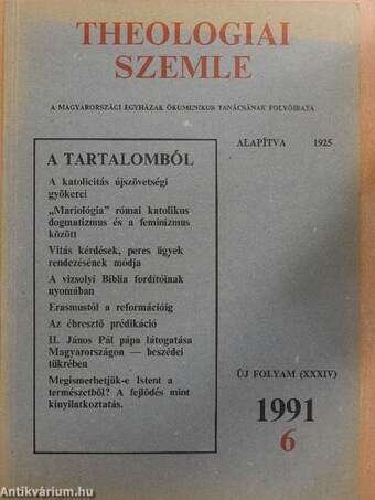 Theologiai Szemle 1991/6.