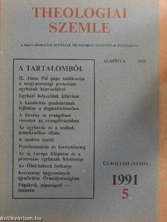 Theologiai Szemle 1991/5.