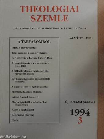 Theologiai Szemle 1994/3.