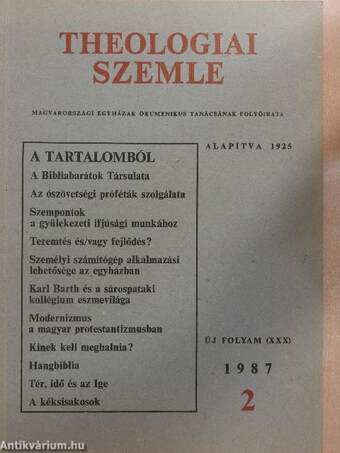 Theologiai Szemle 1987/2.
