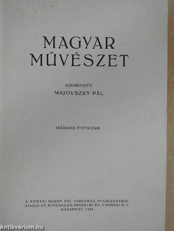 Magyar Művészet 1926/1-10.