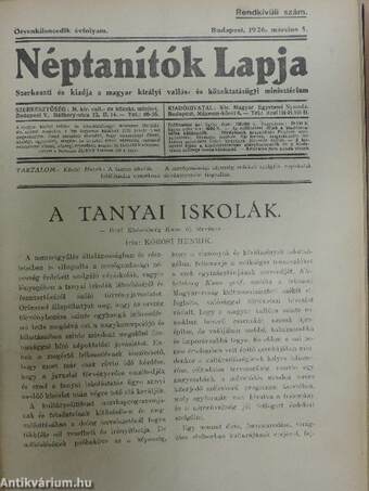 Néptanítók Lapja 1926. január-június