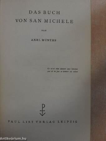 Das Buch von San Michele