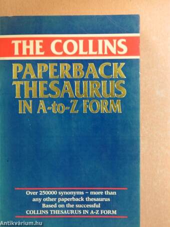 The Collins Paperback Thesaurus In A-to-Z Form