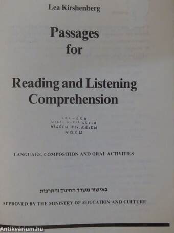 Passages for Reading and Listening Comprehension