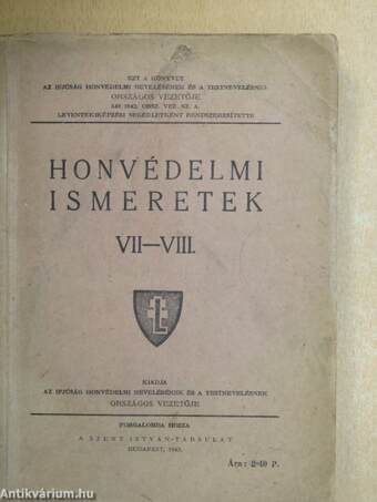 Honvédelmi ismeretek VII-VIII.