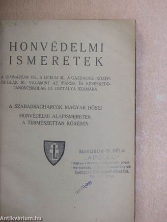 Honvédelmi ismeretek VII-VIII.