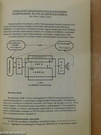 A beszéd akusztikai analízise és szintézise