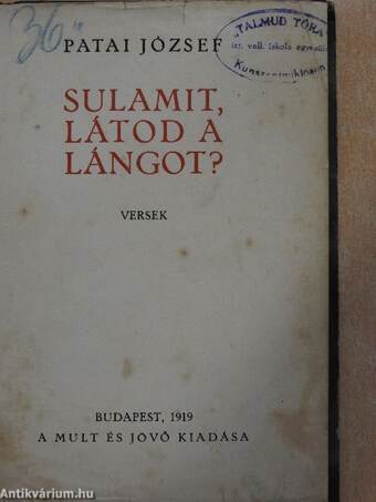 Sulamit, látod a lángot?