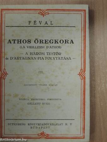 Athos öregkora I-IV.