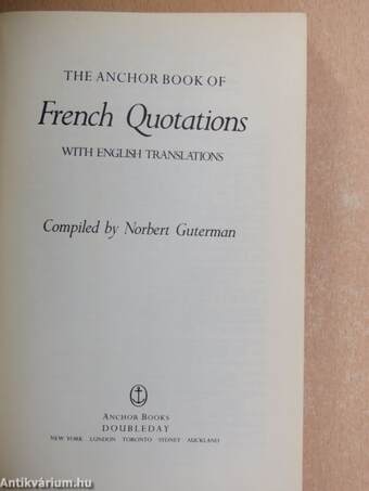 The Anchor Book of French Quotations