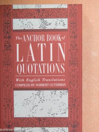 The Anchor Book of Latin Quotations