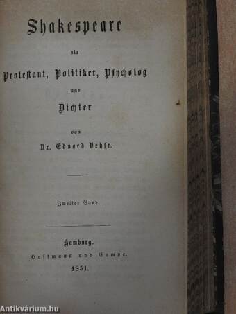 Shakespeare als Protestant, Politiker, Psycholog und Dichter I-II. (gótbetűs)