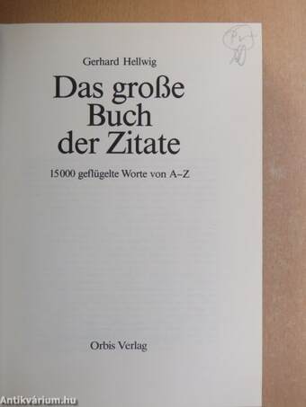 Das große Buch der Zitate