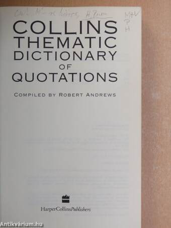 Collins Thematic Dictionary of Quotations