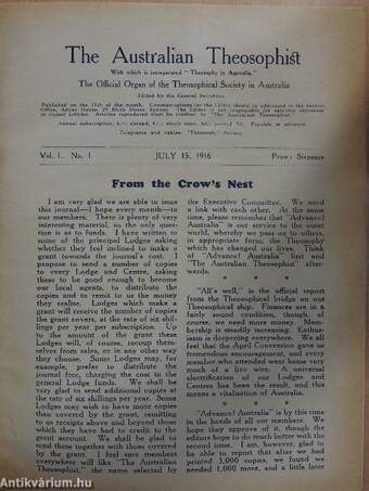 The Australian Theosophist July-December 1926./July-December 1927.