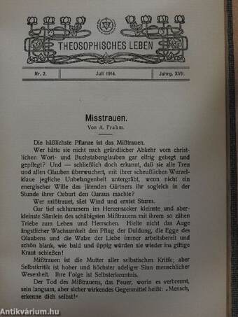 Theosophisches Leben April 1914-Januar 1915.