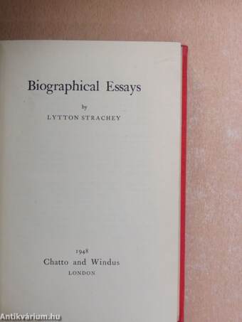 Biographical Essays