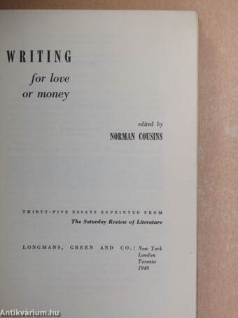 Writing for love or money