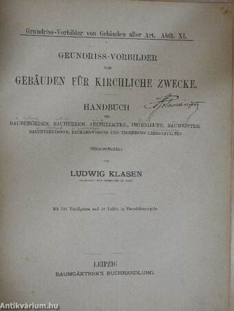 Grundriss-Vorbilder von Gebäuden für kirchliche Zwecke