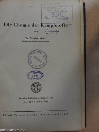 Die Chemie der Kampfstoffe