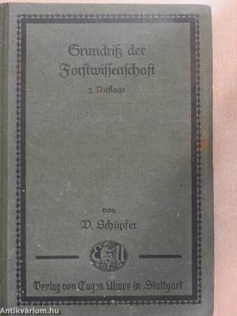 Grundriss der Forstwissenschaft (gótbetűs)