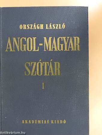 Angol-magyar szótár I-II.