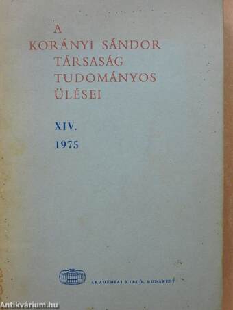 A Korányi Sándor Társaság tudományos ülései XIV.