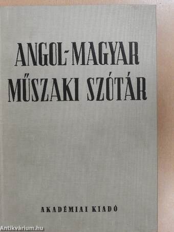 Angol-magyar műszaki szótár