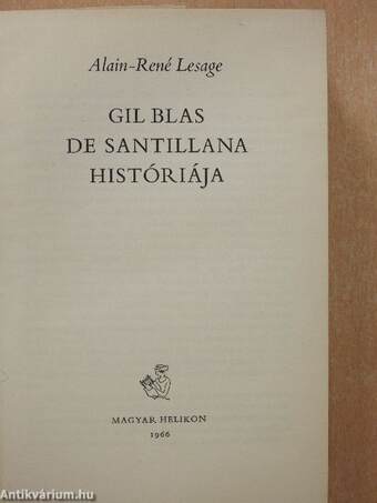 Gil Blas de Santillana históriája