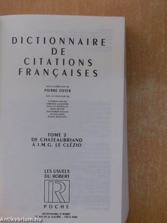 Dictionnaire de citations francaises 1-2