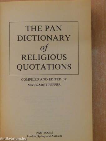 The Pan Dictionary Of Religious Quotations