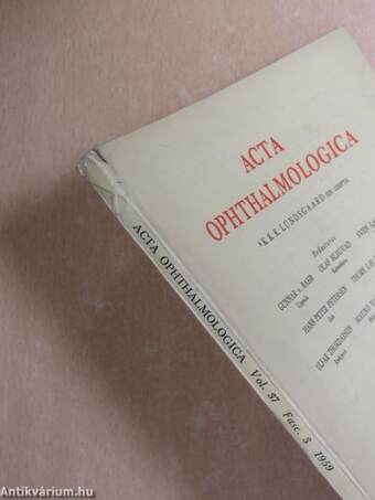 Acta Ophthalmologica 1959