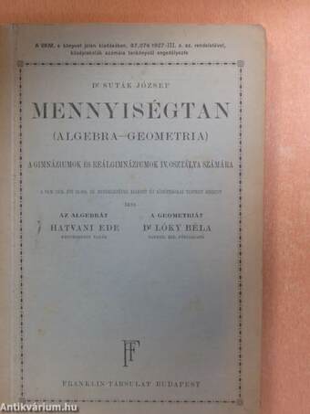 Mennyiségtan IV.