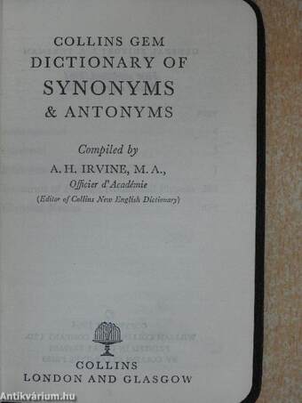 Collins Gem Dictionary of Synonyms & Antonyms