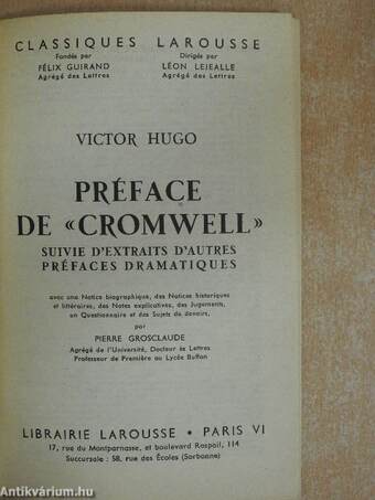 Préface de Cromwell