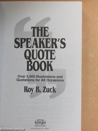 The Speaker's Quote Book