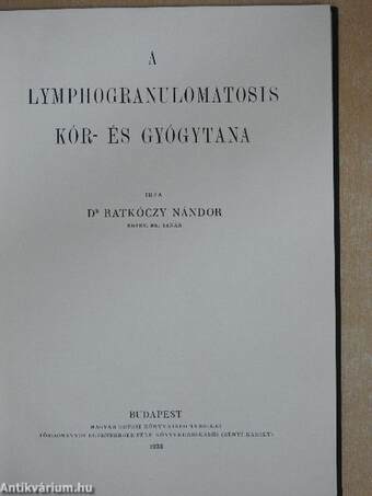 A lymphogranulomatosis kór- és gyógytana