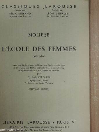 L'école des femmes