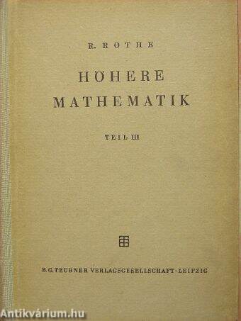 Höhere Mathematik III.