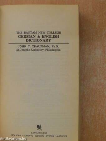 The Bantam New College German & English dictionary